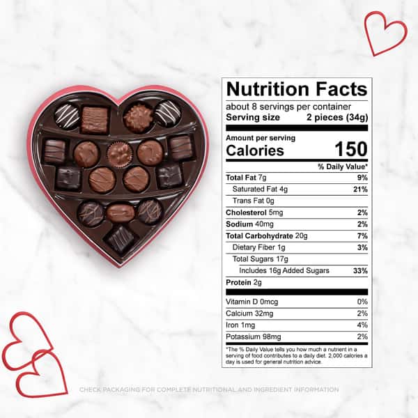 Russell Stover Valentine's Day Secret Lace Heart Assorted Milk