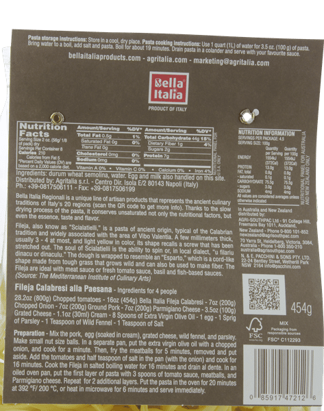 Bella Italia Regionali Fileja Calabresi Artisan Pasta | Hy-Vee