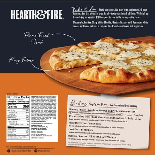 Hearth & Fire Premium Pizza, The Bianca | Hy-Vee Aisles Online