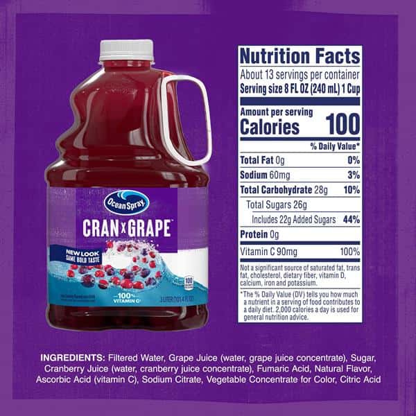 Ocean Spray Cran-Grape Cranberry Grape Juice Drink Hy-Vee Aisles