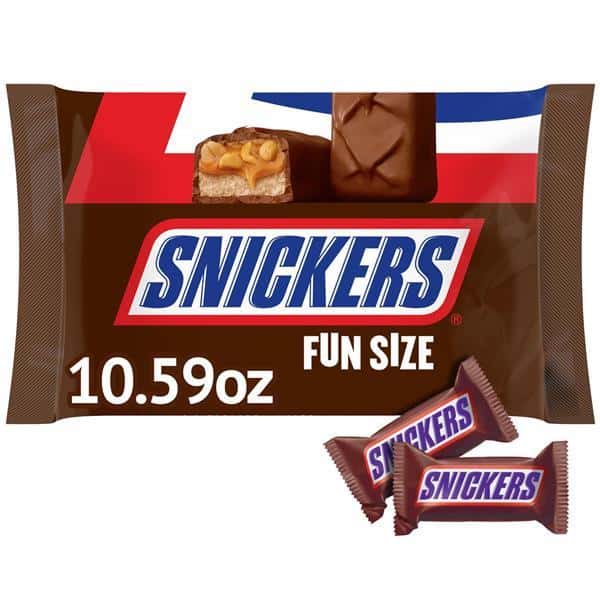 SNICKERS Original Chocolate Candy Bars, Fun Size, 10.59oz