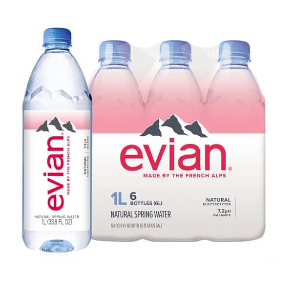evian Natural Spring Water, 1 L bottles, 6 pack | Hy-Vee Aisles