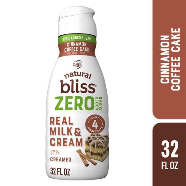 Coffee mate Natural Bliss Zero Added Sugar, Cinnamon Coffee Cake