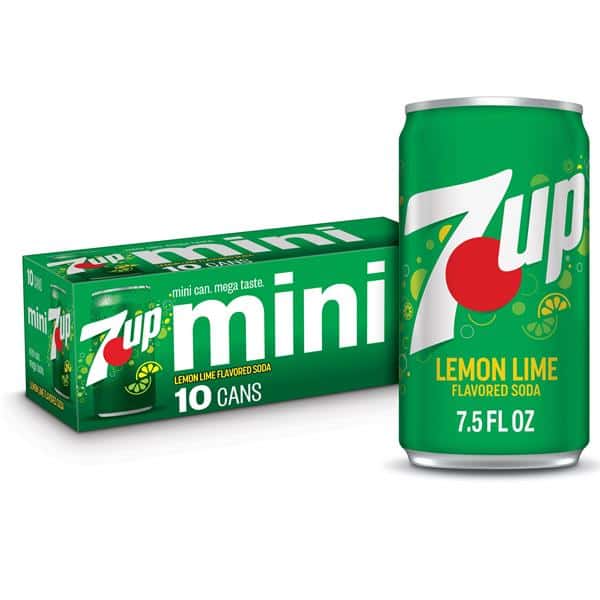 7UP Lemon Lime Soda, Mini Cans, 10 Pack | Hy-Vee Aisles Online