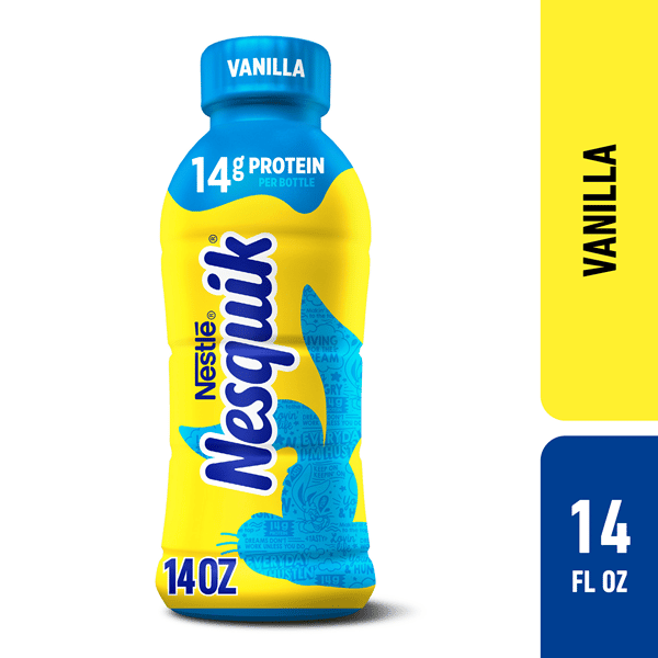 Nesquik Vanilla Flavored Low-Fat Milk, Ready to Drink Low-fat Milk