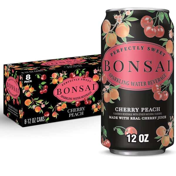 Bonsai Cherry Peach Sweetened Sparkling Water 8Pk | Hy-Vee Aisles