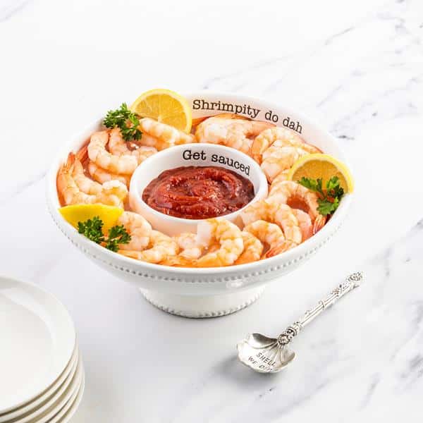 Mud Pie Icon Set Sale E Pepe In Vetro - 7,6 Cm, Con Stelle Marine In Vetro Interno, Trasparente