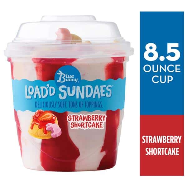 Blue Bunny Load'd Sundaes Strawberry Shortcake Cup | Hy-Vee Aisles