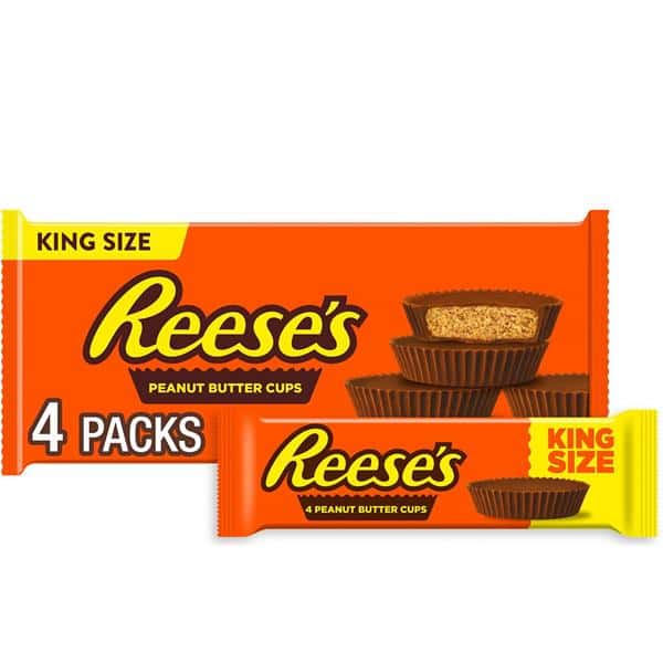 Reese's Milk Chocolate King Size Peanut Butter Cups 4-2.8 | Hy-Vee