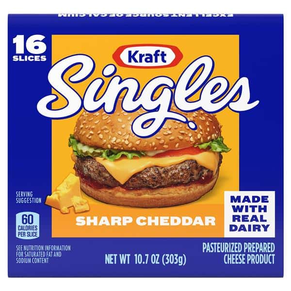 Kraft Singles Sharp Cheddar Slices 16ct | Hy-Vee Aisles Online