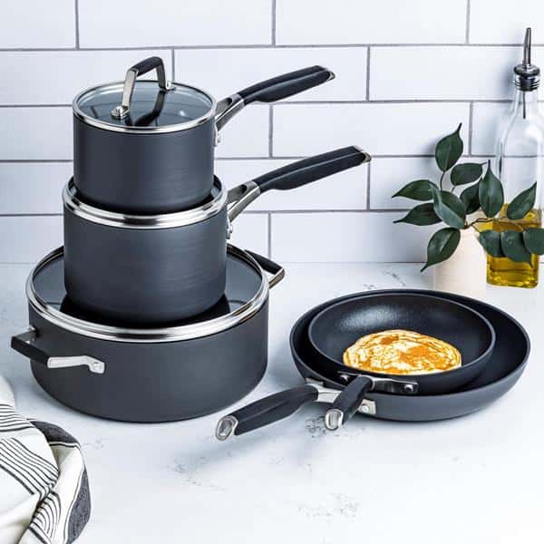 Calphalon 8 Piece Hard Anodized Nonstick Cookware Set | Hy-Vee