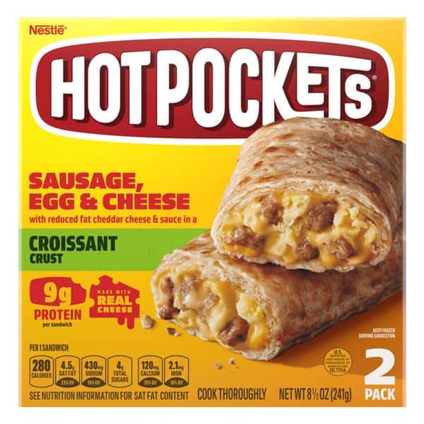 Hot Pockets Sausage, Egg & Cheese Croissant Crust Frozen Breakfast