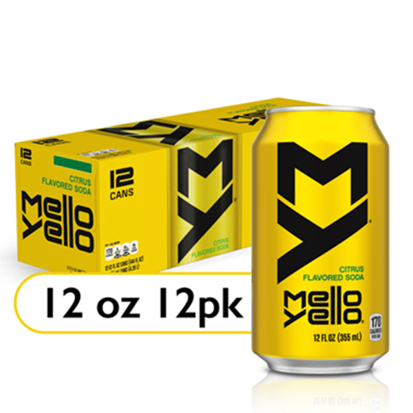 Mello Yello Citrus Flavored Soda Soft Drinks, 12 Pack | Hy-Vee