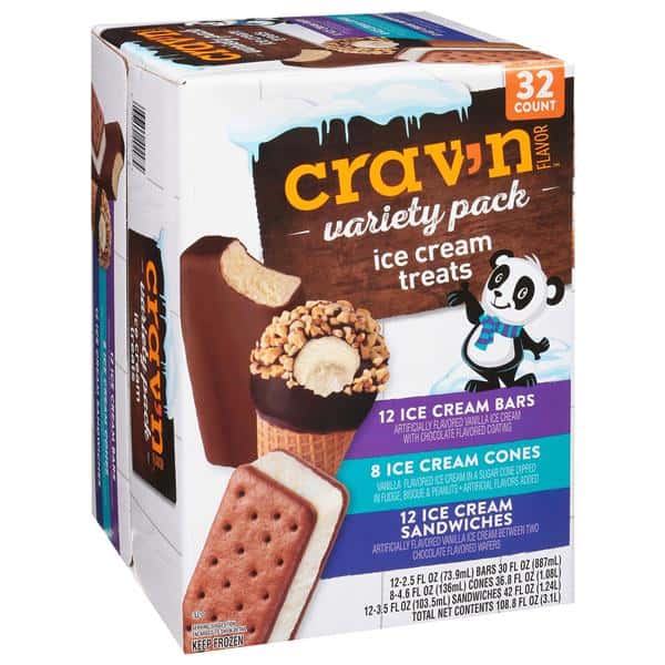 Crav'n Flavor Ice Cream Treats, Variety Pack 32 Count | Hy-Vee