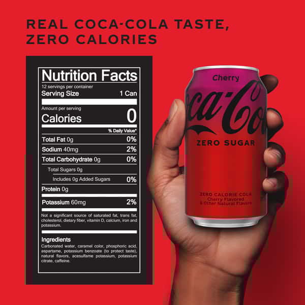 Coca-Cola Cherry Zero Sugar 12 Pack | Hy-Vee Aisles Online Grocery
