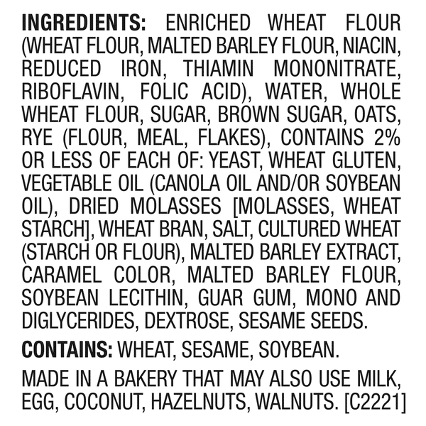 Cheesecake Factory Brown Bread Wheat Sandwich Loaf | Hy-Vee Aisles