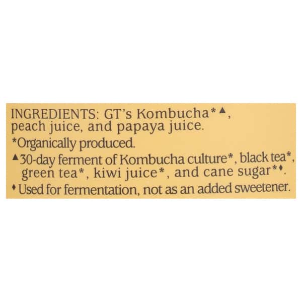 GT's Synergy Raw Kombucha, Peach Paradise | Hy-Vee Aisles Online