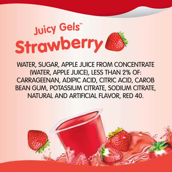 Snack Pack Strawberry Flavored Juicy Gels Cups, 3.25 oz., 4-Count