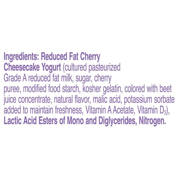 Yoplait Whips! Cherry Cheesecake Flavored Lowfat Yogurt Mousse
