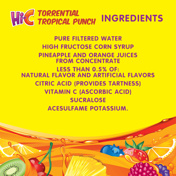 Hi-C Torrential Tropical Punch Fruit Drink 8 Pack | Hy-Vee Aisles