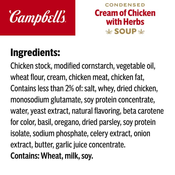 Campbell's Cream of Chicken with Herbs Condensed Soup | Hy-Vee