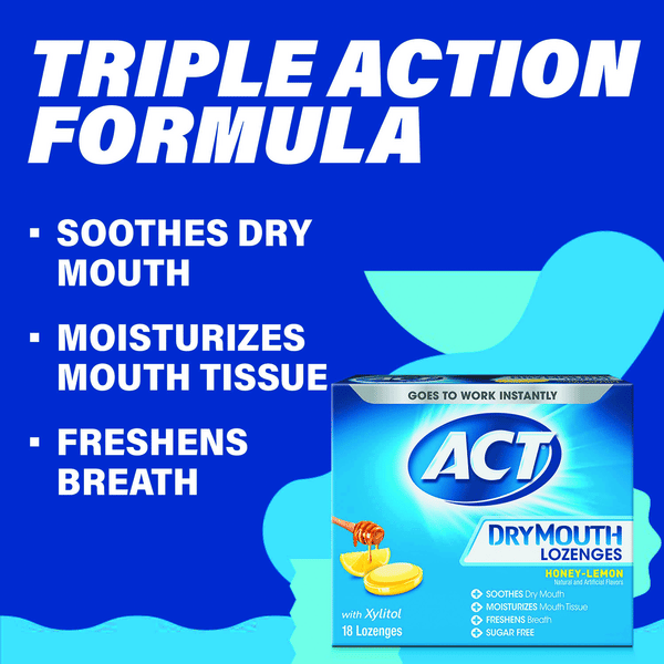 Act Dry Mouth Lozenges with Xylitol - Soothing Mint - 18 Count Act Dry Mouth Lozenges with Xylitol - Soothing Mint - 18 Count
