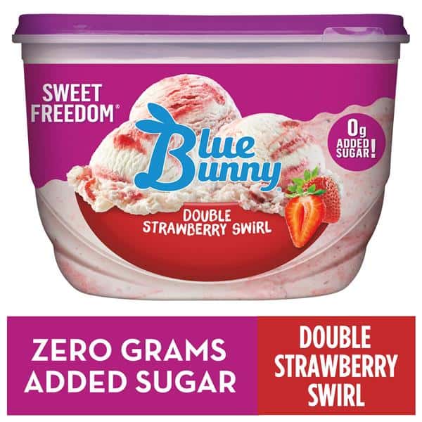 Blue Bunny Sweet Freedom Strawberry Swirl Reduced Fat Ice Cream