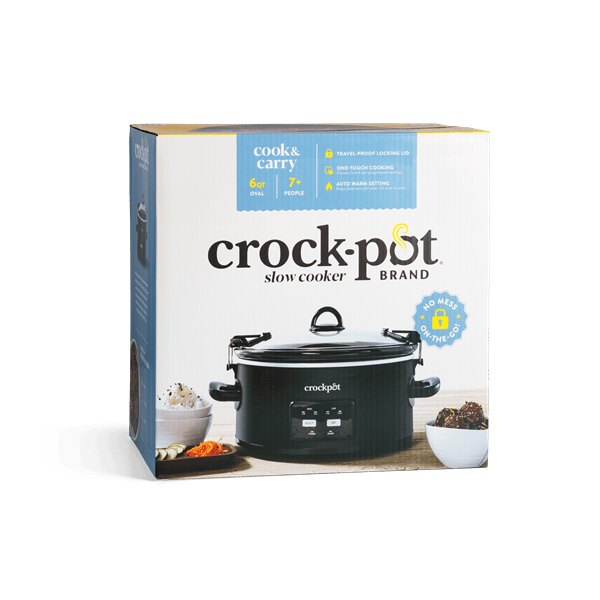 Crock-Pot Cook & Carry 6 Qt. Oval Slow Cooker in Matte Black | Hy