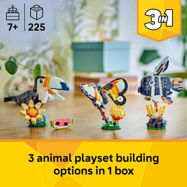 LEGO Creator 3 in 1 Wild Animals: Tropical Toucan 31173, 225