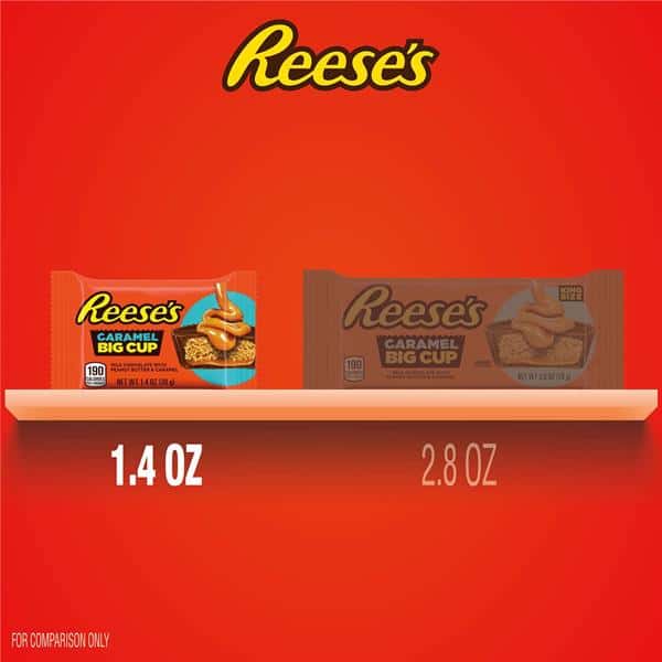 REESE'S Big Cup Caramel Milk Chocolate Peanut Butter Cups, Candy