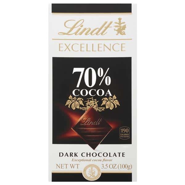 Lindt Excellence 70% Cocoa Dark Chocolate 3.5 oz | Hy-Vee Aisles