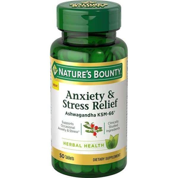 Nature's Bounty Anxiety & Stress Relief Supplement, Ashwagandha