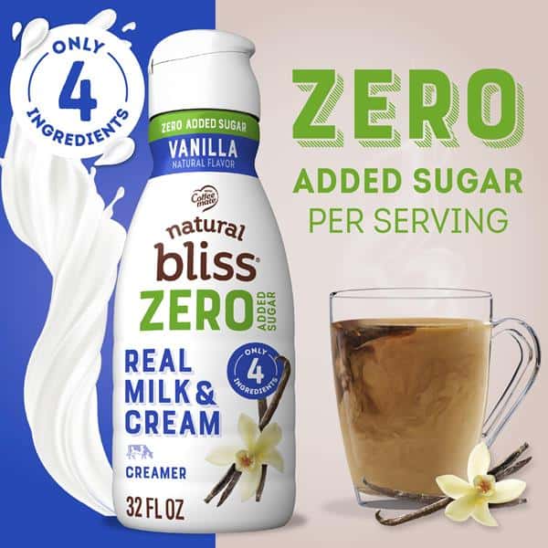 Coffee mate Natural Bliss Vanilla Flavored Coffee Creamer, Zero