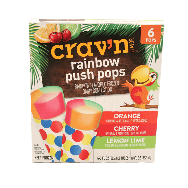 Crav'n Flavor Rainbow Push Pops 6-3 fl oz | Hy-Vee Aisles Online