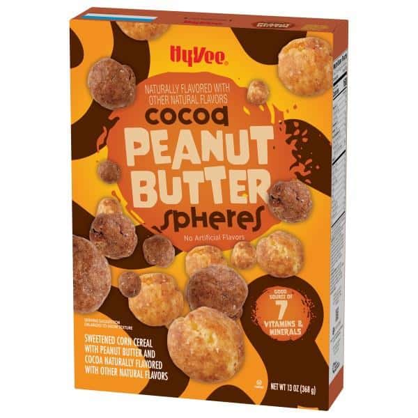 Hy-Vee One Step Cocoa Peanut Butter Spheres Cereal | Hy-Vee Aisles