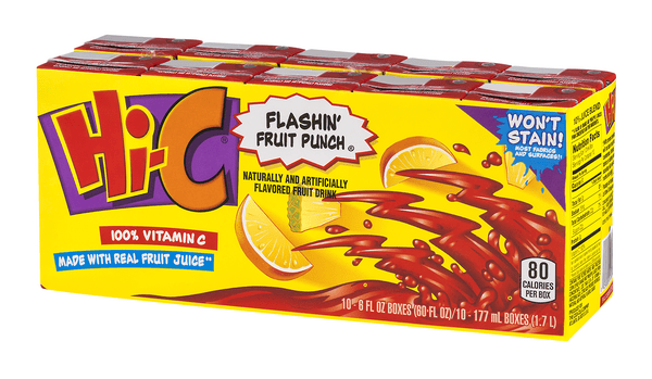 ♡.*・゜hicchan。:°ஐ..♡* Hi-C Flashin' Fruit Punch Fruit Drink 10-6 fl oz Boxes | Hy-Vee