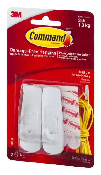 Command Command Large Utility Hooks, White, Damage Free Hanging, 6 Command Command Large Utility Hooks, White, Damage Free Hanging, 6