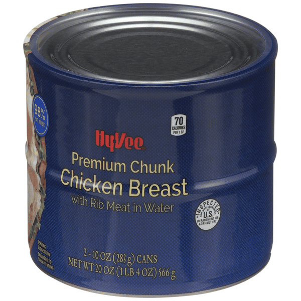 Hy-Vee Chunk Chicken Breast in Water 2-10 oz Cans | Hy-Vee