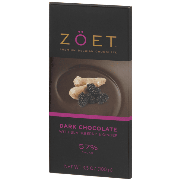 Zöet Dark Chocolate with Blackberry & Ginger 57% Cacao | Hy-Vee