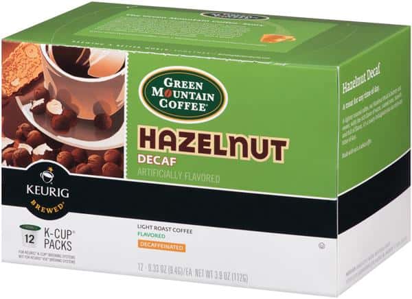 Green Mountain Coffee Hazelnut Decaf Light Roast Coffee K-Cup