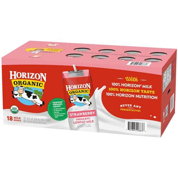 Horizon Organic Strawberry Organic Lowfat Milk 18Pk | Hy-Vee