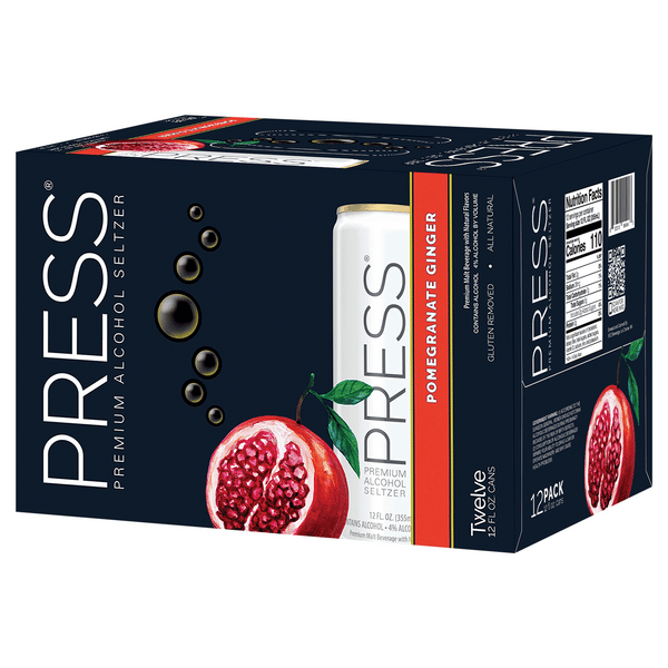 ほぺぺ☆新品•未開封☆GENiS　クリスタピールブースター&イナズマスク PRESS Premium Hard Seltzer Pomegranate Ginger, 12Pk, 4.0% ABV | Hy