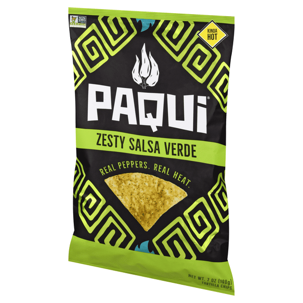 Paqui Zesty Salsa Verde Kinda Hot Tortilla Chips | Hy-Vee Aisles