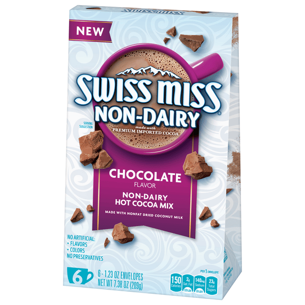 Swiss Miss Hot Cocoa Mix, Non-Dairy, Chocolate Flavor 6-1.23 Oz