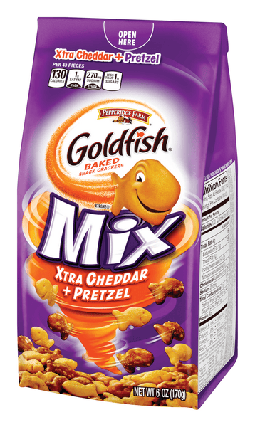 Pepperidge Farm Goldfish Mix Xtra Cheddar + Pretzel Baked Snack