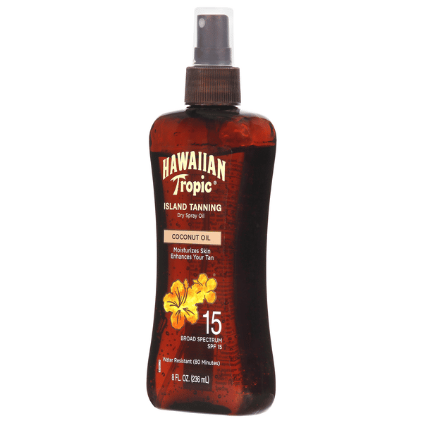 Hawaiian Tropic Dark Tanning Oil Pump Spray Broad Spectrum SPF 15