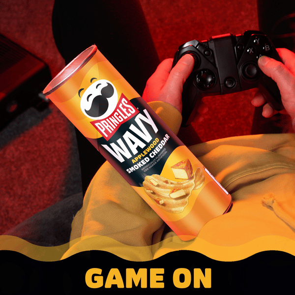 Pringles Wavy Applewood Smoked Cheddar Potato Crisps | Hy-Vee