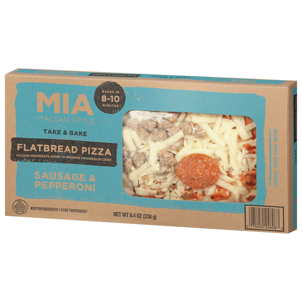 Hy-Vee Take & Bake Sausage Pepperoni Flatbread Pizza | Hy-Vee