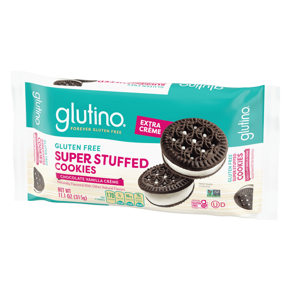 Glutino Gluten Free Super Stuffed Chocolate Vanilla Creme Cookies