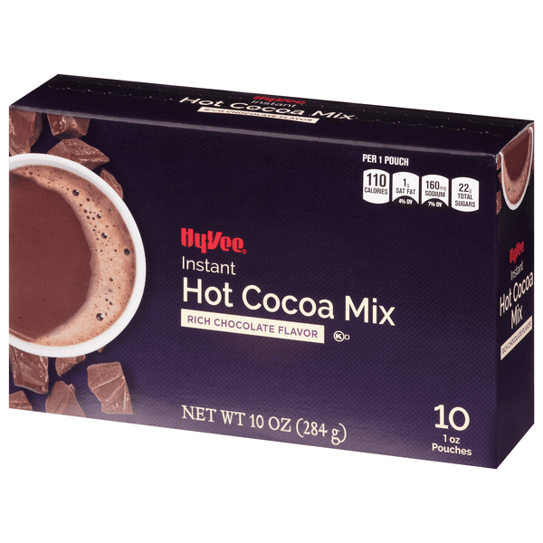 Hy-Vee Rich Chocolate Flavor Instant Hot Cocoa Mix 10-1 oz Pouches
